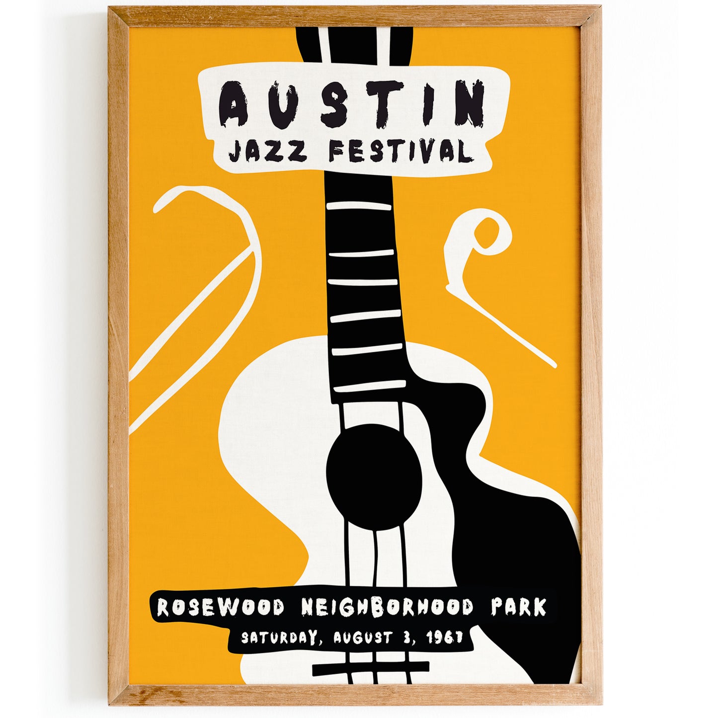 Yellow Jazz Music Retro Poster