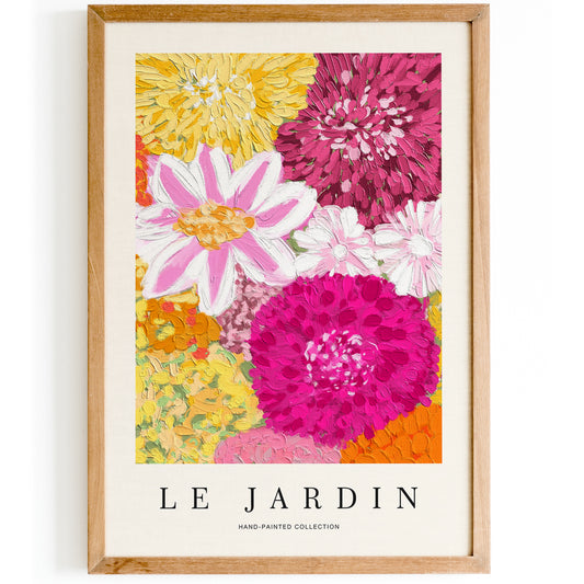 Le Jardin Painting of Flowers Art Print 2024