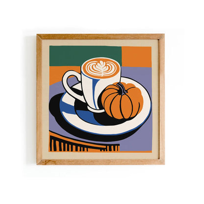 Pumpkin Latte Kitchen Art Print - HypeSheriff