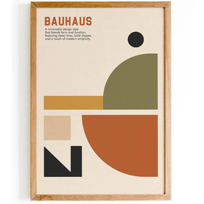 Bauhaus Definition Poster - Geometric Minimalist Art Print