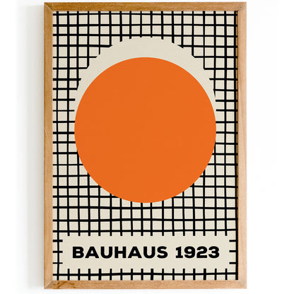 Orange Geometric Bauhaus Wall Art