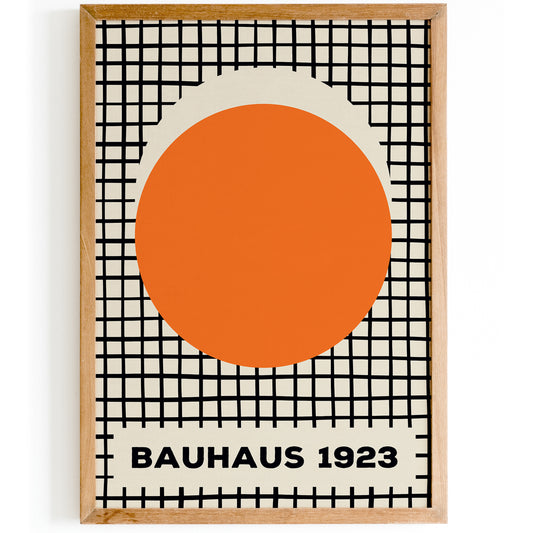 Orange Geometric Bauhaus Wall Art