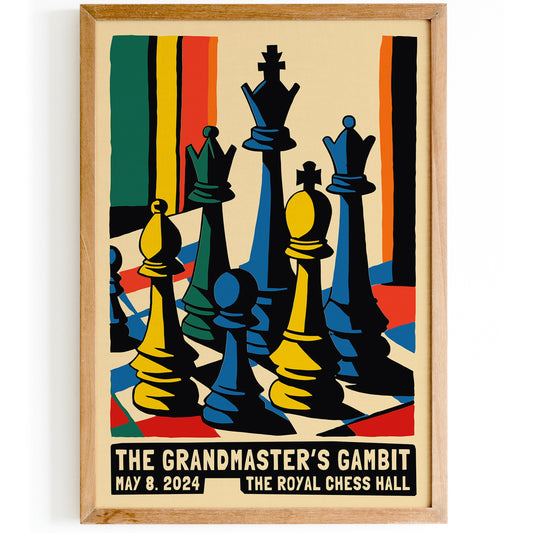 Father's Day Gift Chess Game Poster 2024