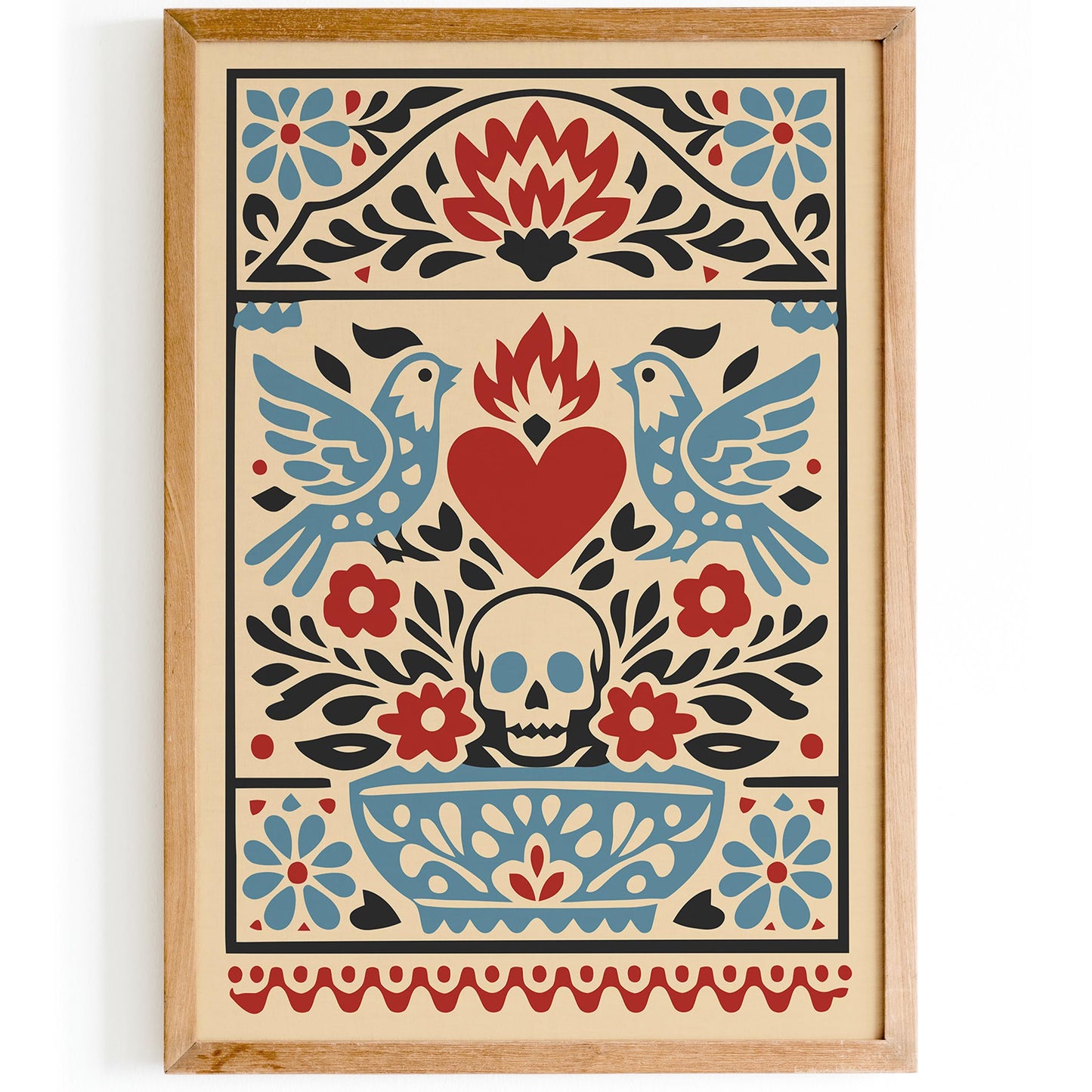 Mexican Folk Art Wall Art Print – Cultural Poster