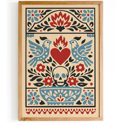 Mexican Folk Art Wall Art Print – Cultural Poster