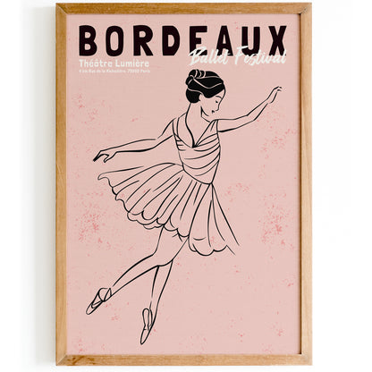 Bordeaux French Ballerina Poster