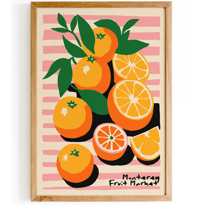 Monterey Fruit Market Oranges Poster