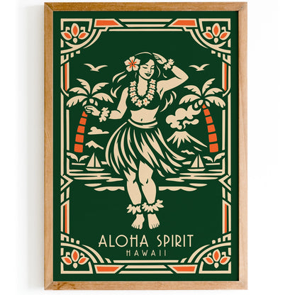 Aloha Spirit Hawaii Hula Dancer Poster
