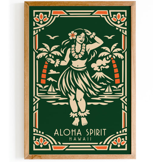 Aloha Spirit Hawaii Hula Dancer Poster