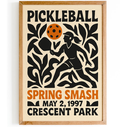 Retro Pickleball Poster
