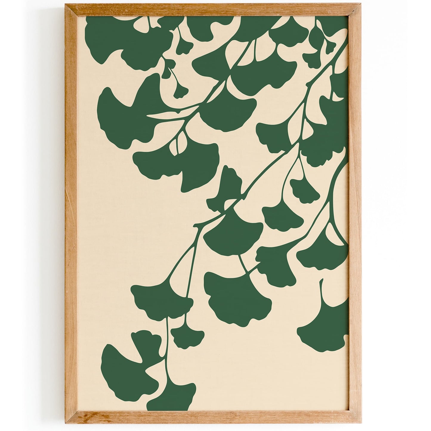 Gingko Bilboa Art Print - Green Nature Poster
