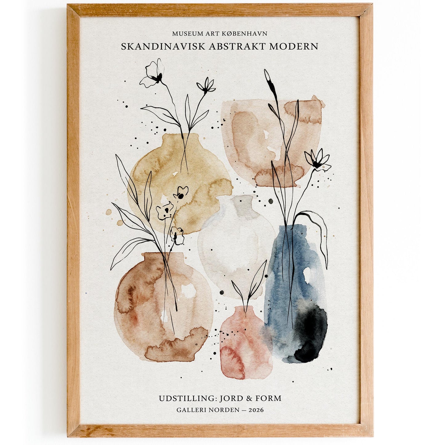 Nordic Abstract Floral Poster