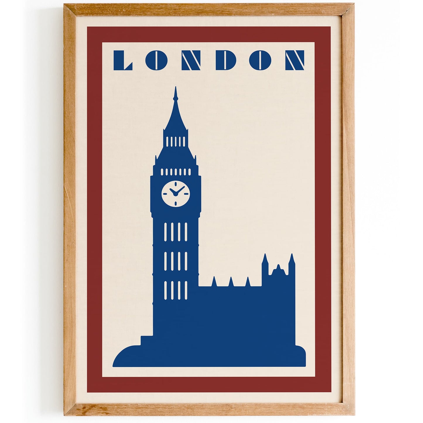 London Travel Poster - Modern Minimalist Wall Art