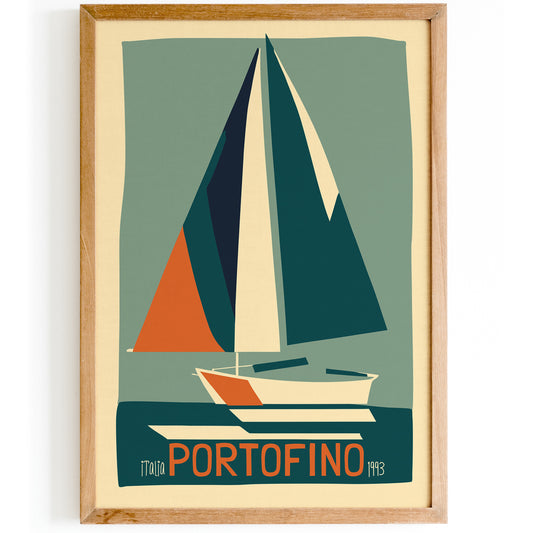 Portofino Italia Retro 1993 Poster