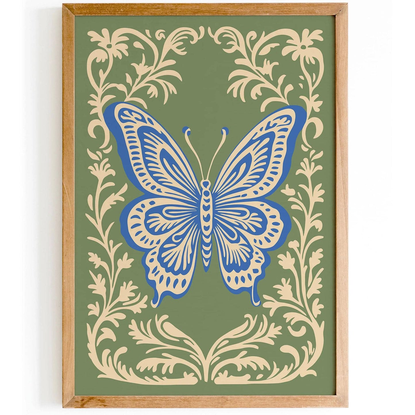 Victorian Rococo Elegant Butterfly Poster