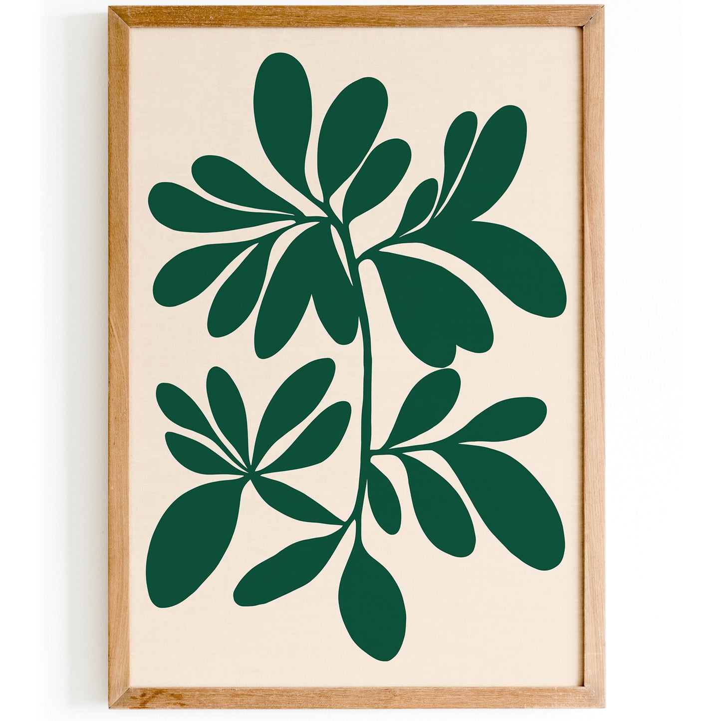 Green Leaf Minimalist Art Print 2024