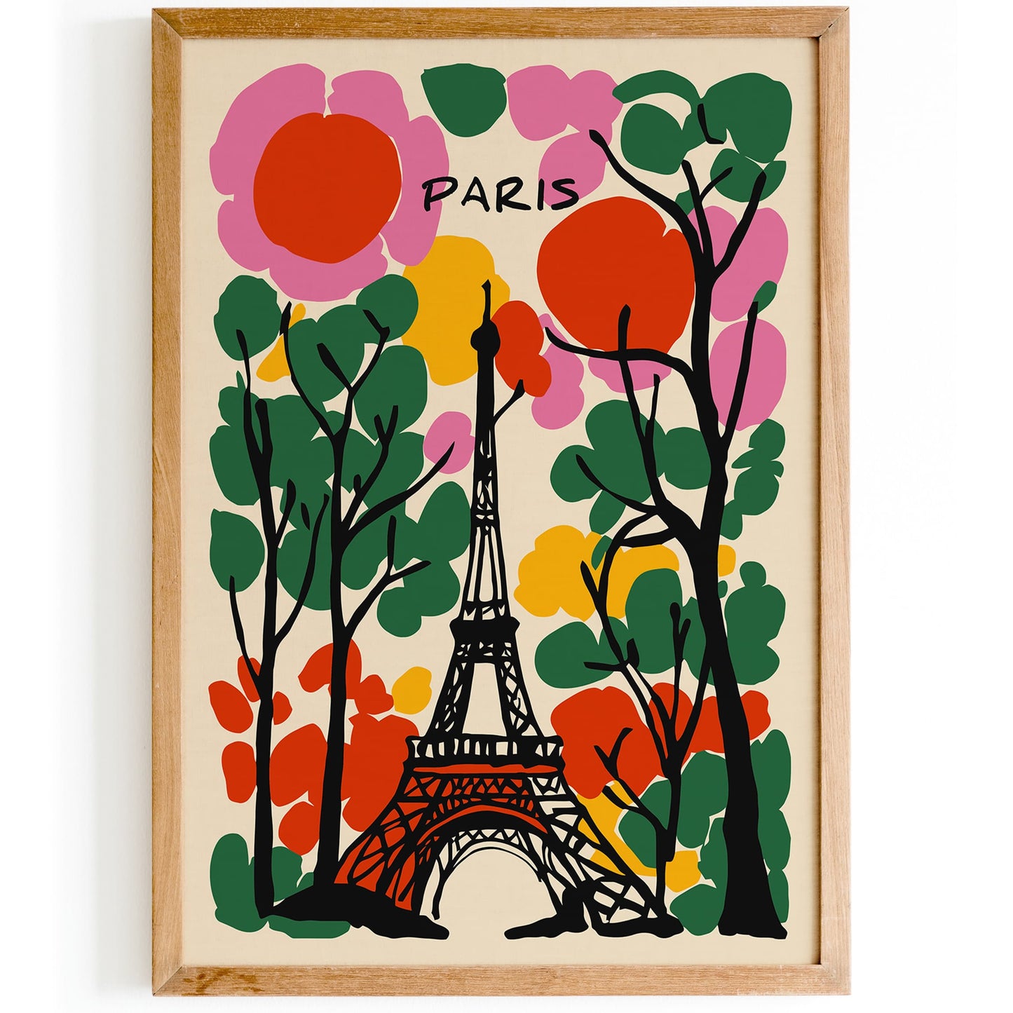 Colorful Paris Travel Wall Art Print 2025
