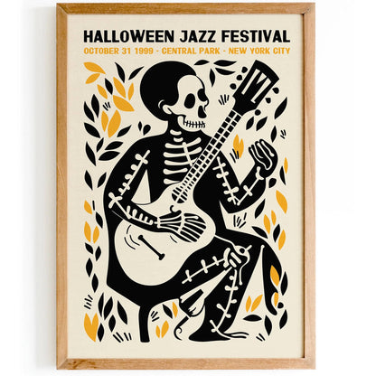 Halloween Jazz Festival Retro Poster - HypeSheriff