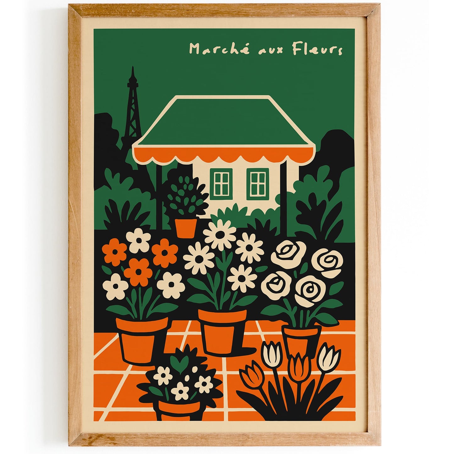 French Flowers Market Paris Poster