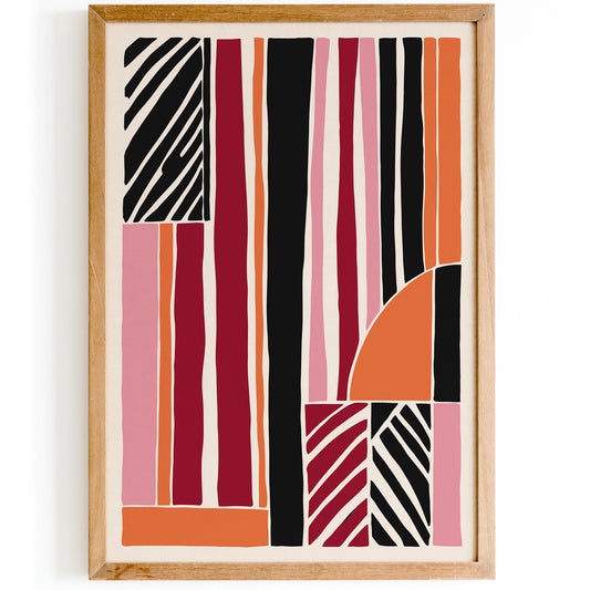 Abstract Mid-Century Wall Print