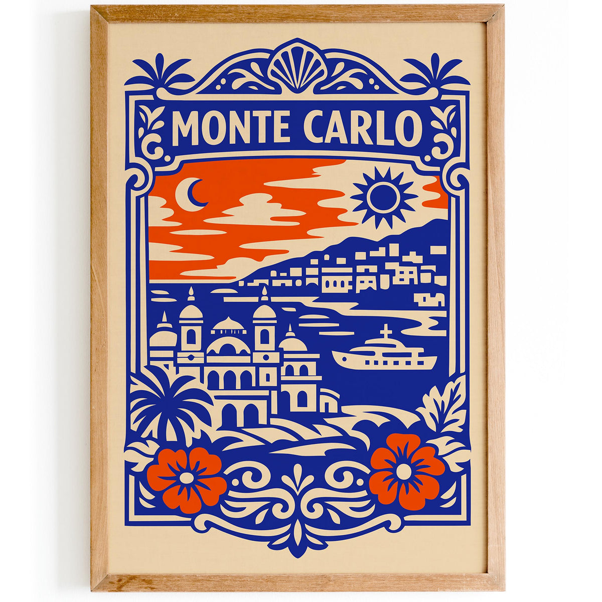 Monte Carlo Monaco Travel Poster