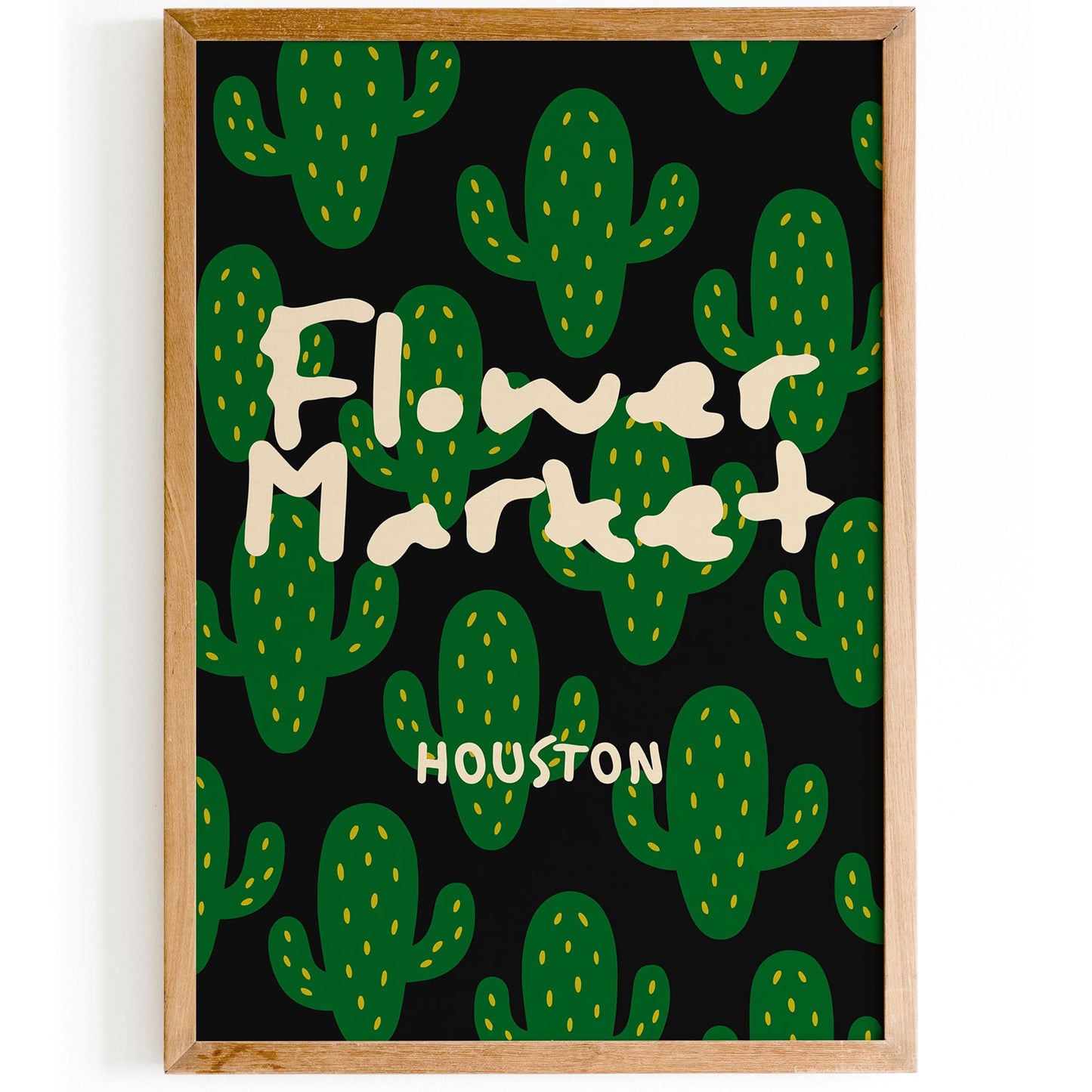 Houston Texas Flower Market Poster