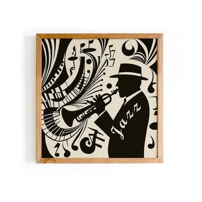 Jazz Music Square Art Print