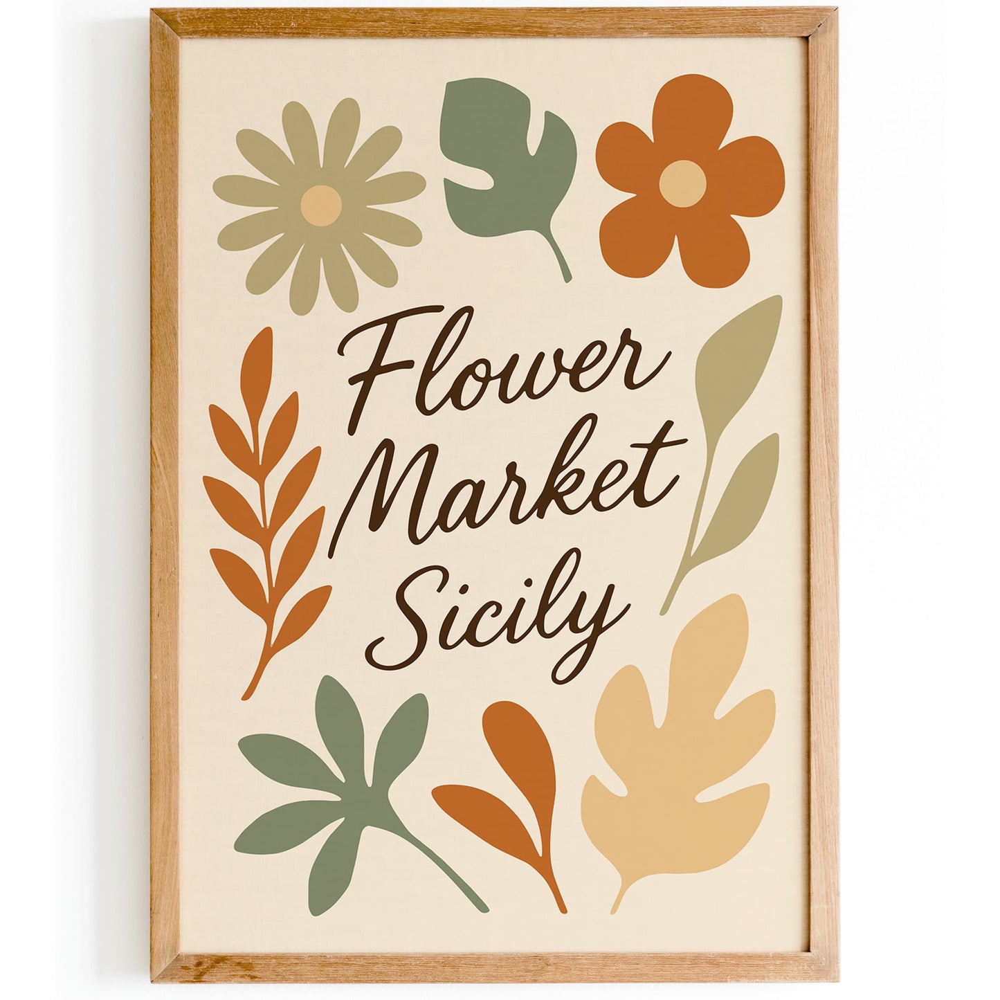 Flower Market Sicily Italy Poster