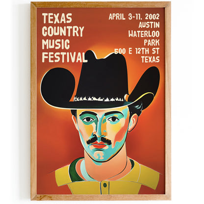 2002 Texas Country Music Festival Poster