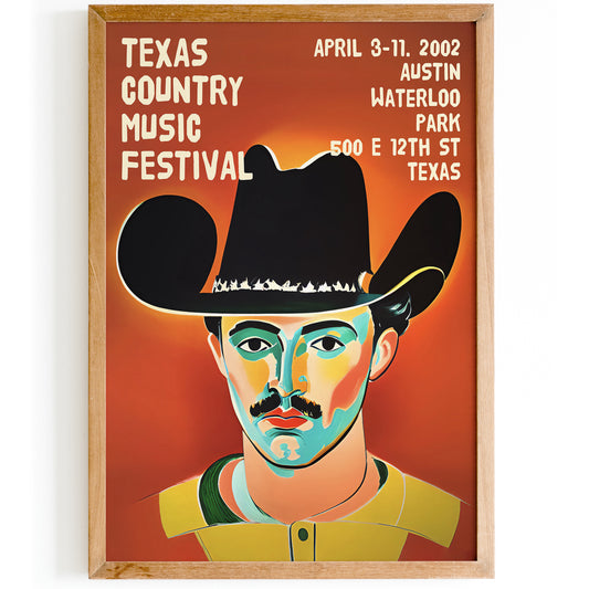 2002 Texas Country Music Festival Poster