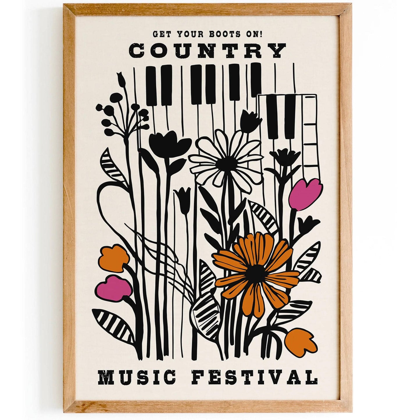 Country Music Festival Art Print Poster