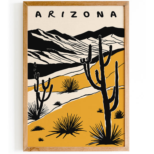 Arizona Desert Landscape Art Poster