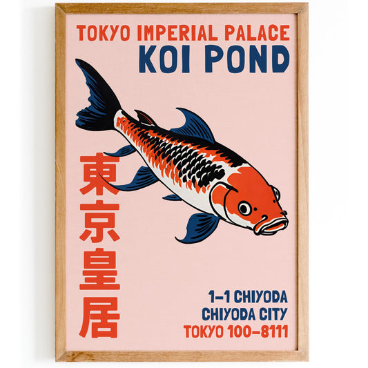 Koi Fish Tokyo Poster Print