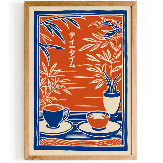 Tea Time Japanese Kitchen Wall Decor
