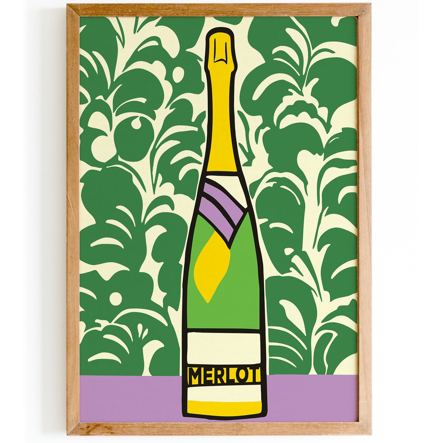 Merlot Champagne Vintage Poster