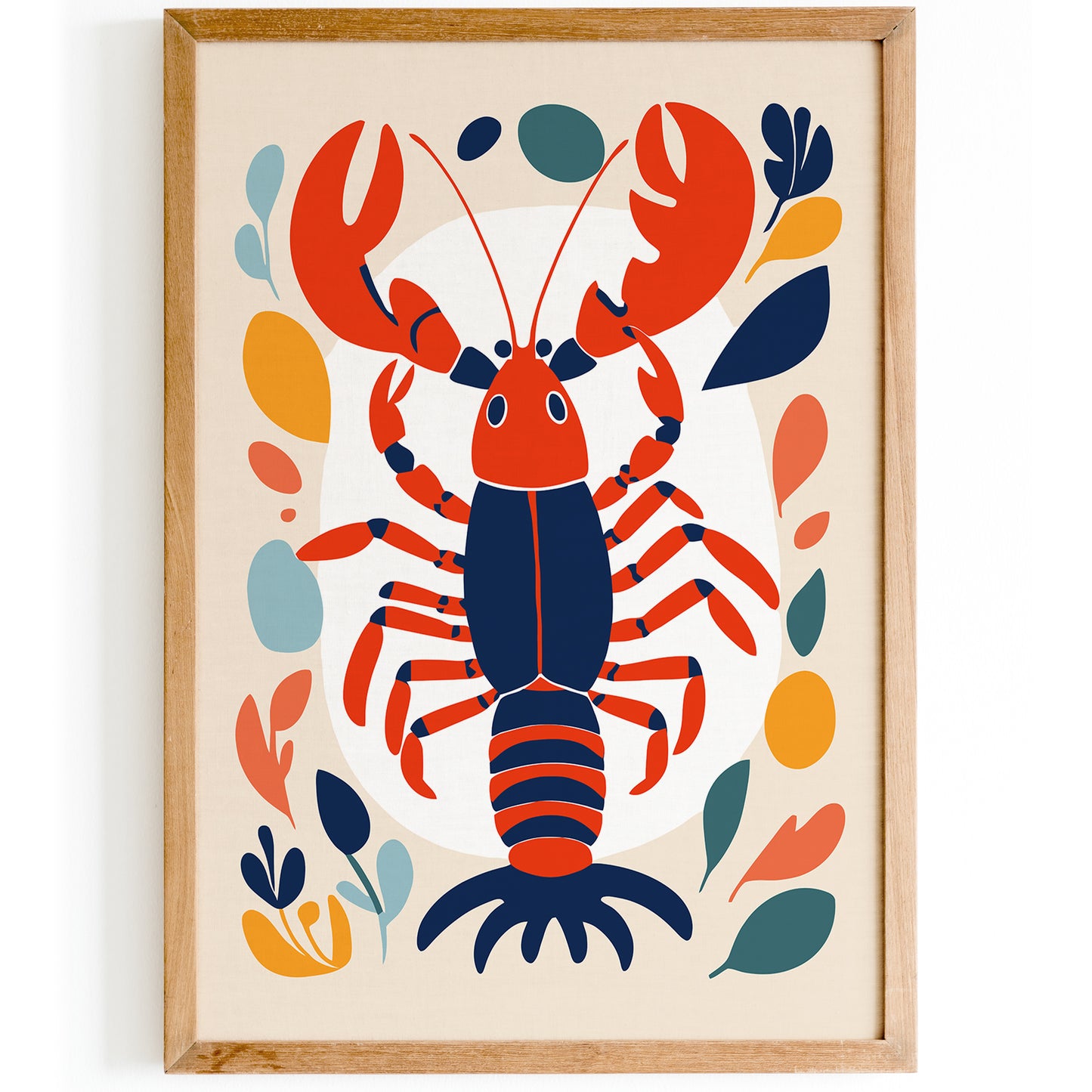 Lobster Retro Illustration Art Print