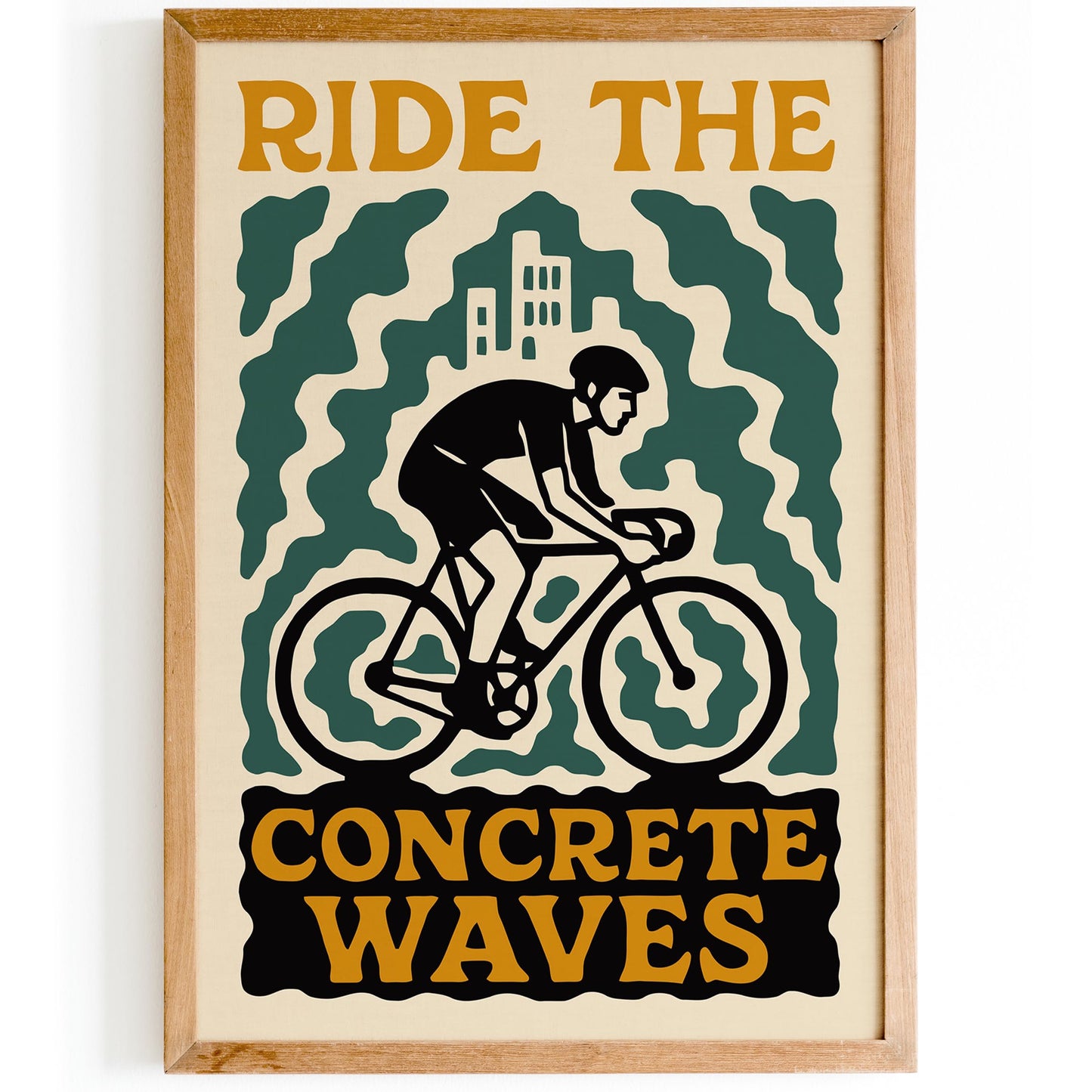 Retro Cycling Poster Print