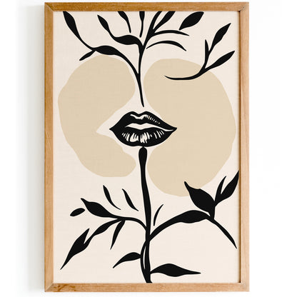 Nature Kiss Abstract Minimalist Print