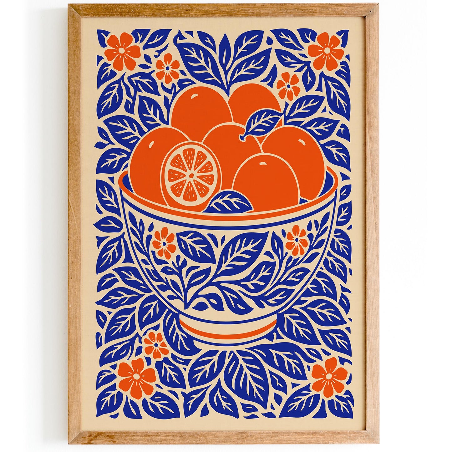 Orange Fruit Bowl Poster