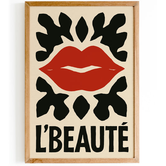 L Beaute Lips Poster Print