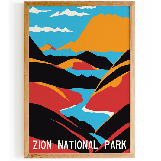 Zion National Park Travel Poster