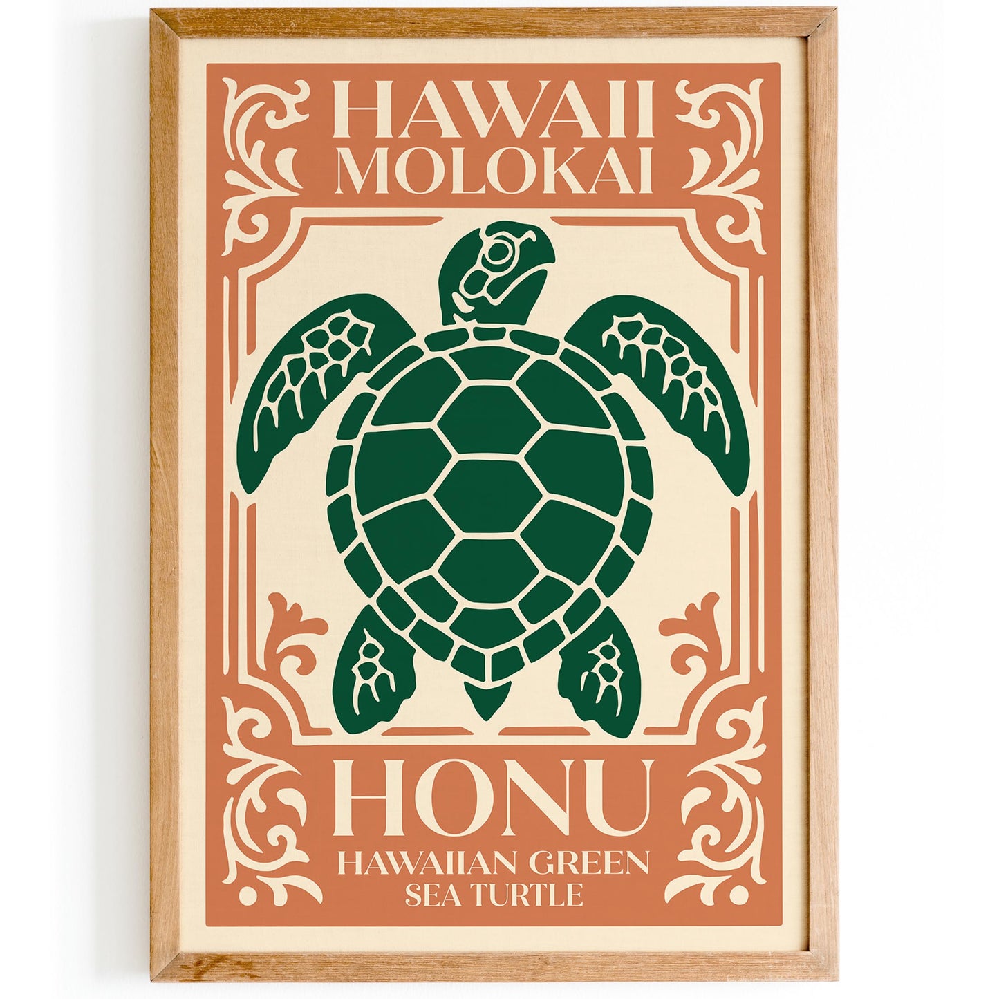 Hawaii Molokai Honu Turtle Poster