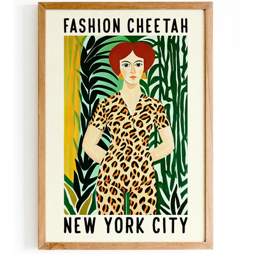 Fashion Cheetah New York Poster