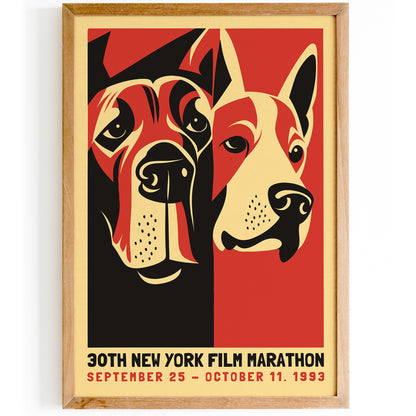 New York Film Marathon 1993 Retro Poster