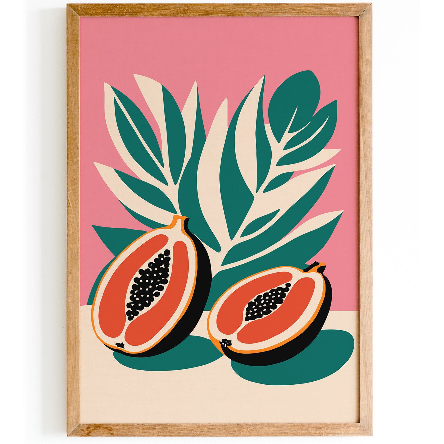 Tropical Papaya Art Print