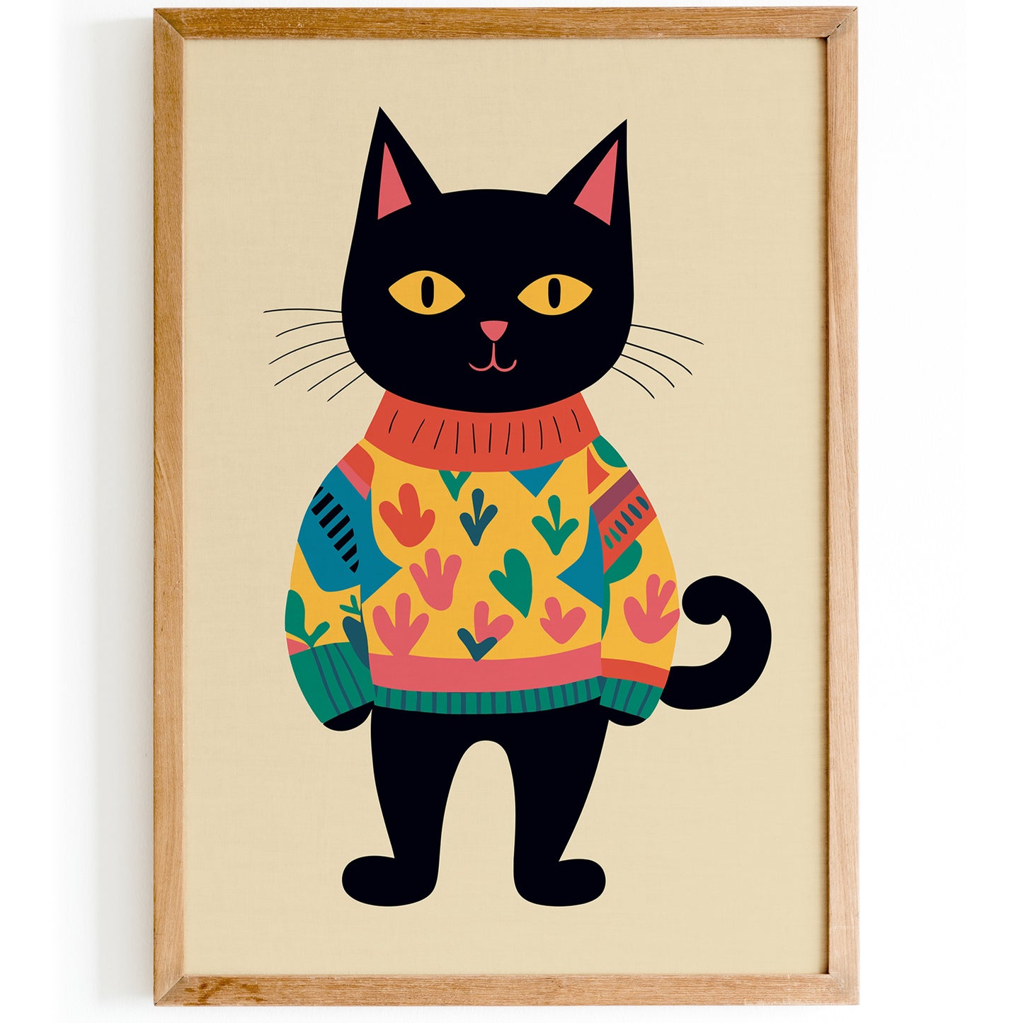 Sweater Cat Funny Art Print