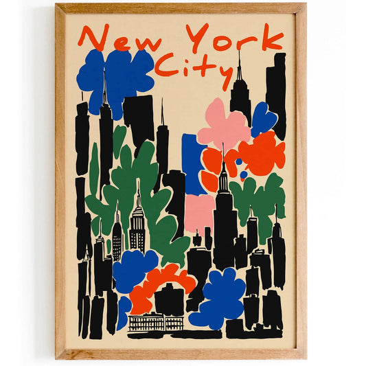New York City Abstract Modern Poster