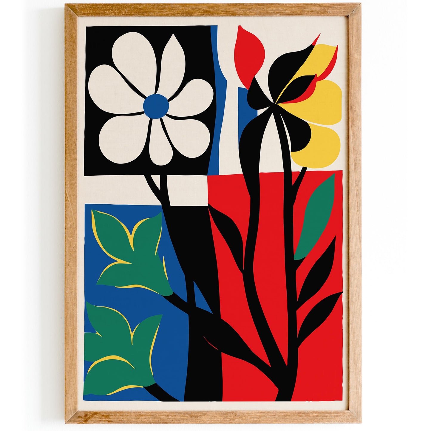 Abstract Floral Quadrants Wall Art