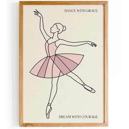 Ballet Wall Art - Inspirational Dance Quote Poster