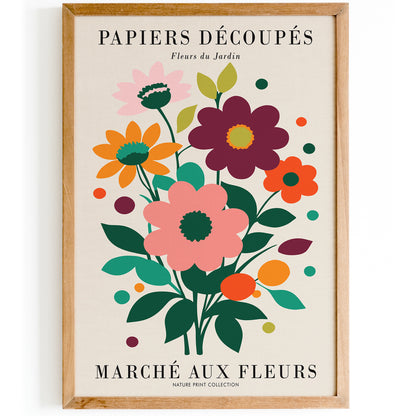 Retro Classic French Flower Poster Print